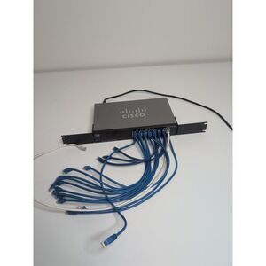 Cisco SG100-16 V02 16-Port Gigabit Unmanaged Ethernet Switch w/Cat 5 Cables